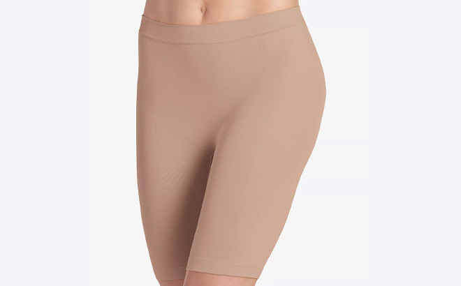 A Person Wearing Jockey Skimmies No Chafe Mid Thigh Slip Short