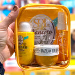 A Woman Holding Sol de Janeiro Brazilian Bum Bum Jet Set