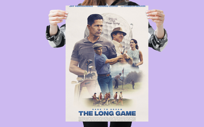 A Woman Holding The Long Game Movie Poster