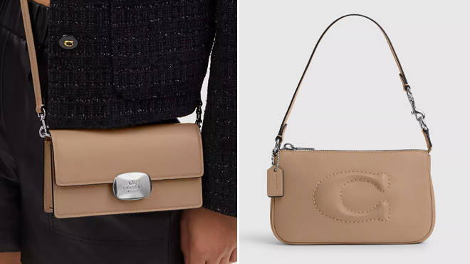 Coach Outlet Eliza Small Flap Crossbody and Nolita 19 Bag A photo showing Coach Outlet Eliza Small Flap Crossbody and Nolita 19 Bag