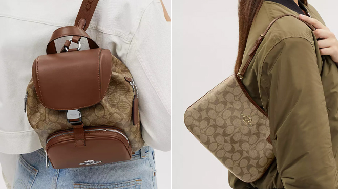 A photo showing Coach Outlet Pace Backpack and Penelope Shoulder Bag