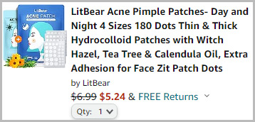 Acne Pimple Patches at Checkout