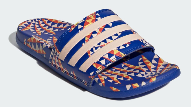 Adidas Adilette Comfort Sandals on Gray Background