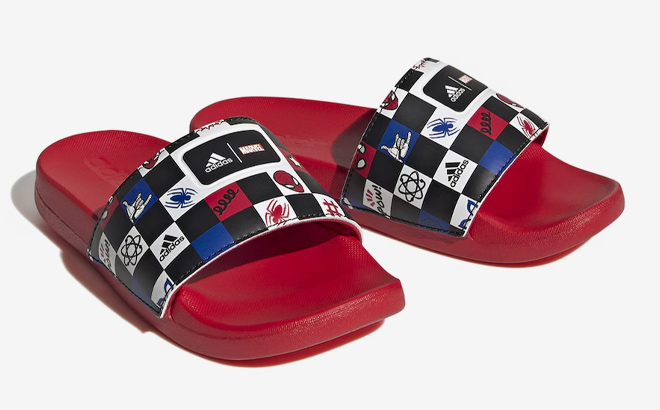 Adidas Adilette Comfort Spiderman Kids Slide Sandals