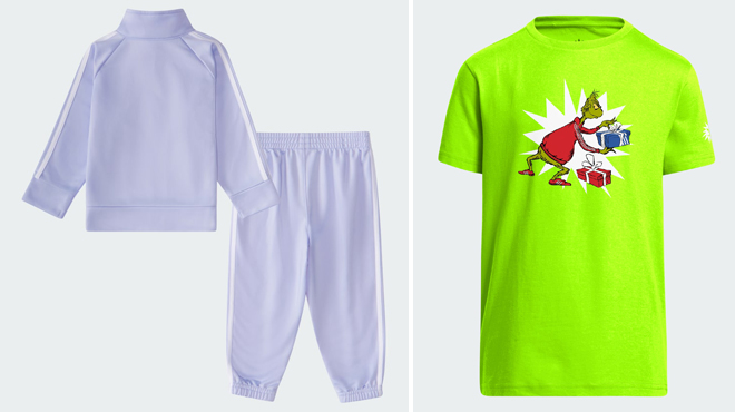 Adidas Kids Track Set Grinch Tee Adidas Kids Track Set Grinch Tee