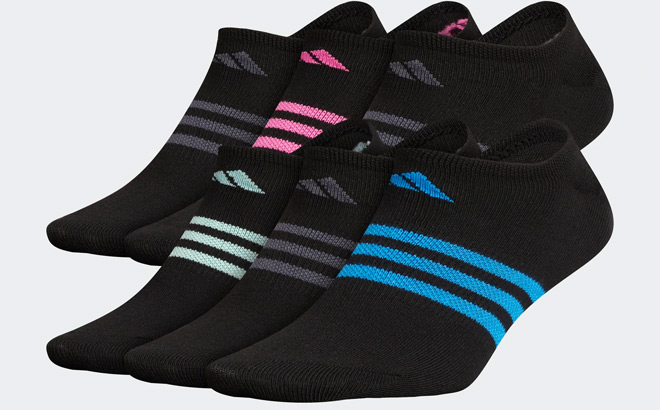 Adidas Mens Superlite No Show 6 Pairs Socks