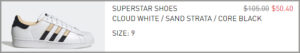 Adidas Mens Superstar Shoes Checkout Screen