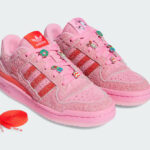 Adidas Womens Forum Low CL The Grinch Shoes in Bliss Pink Color
