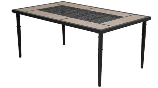 Allen Roth Rectangle Outdoor Dining Table