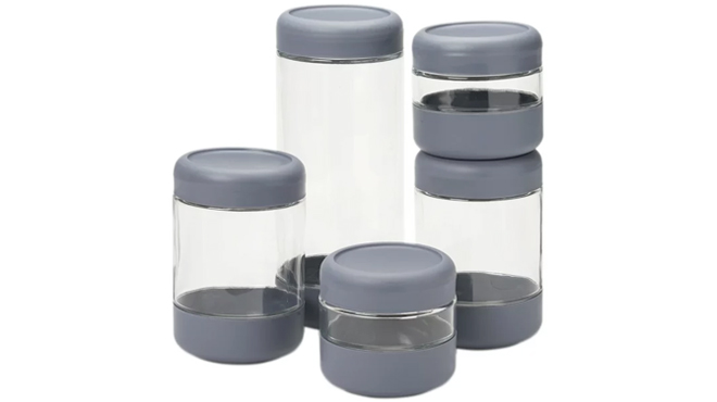 Anchor Hocking Clear Glass Canister 5 Piece Set
