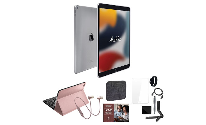 Apple iPad 10 2 Inch Gen 9 64GB Wi Fi with Accessories and Voucher