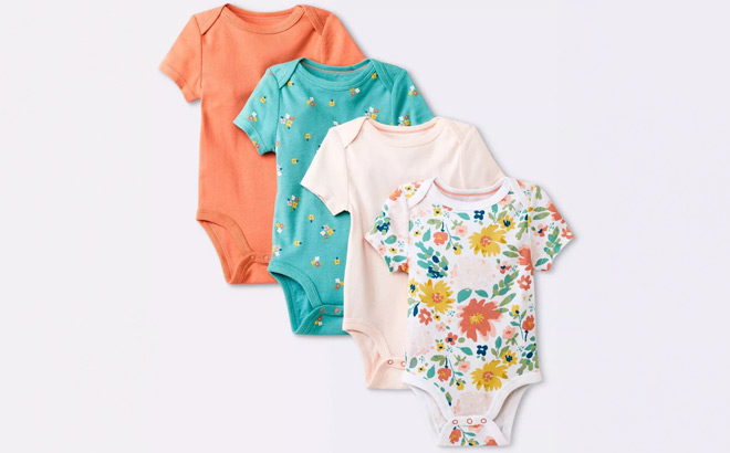 Baby Bodysuits 4 Pack
