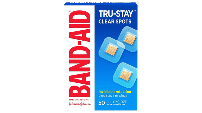 Band Aid Clear Spots Bandages 50 Count