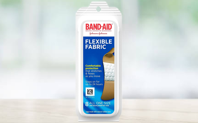 Band Aid Flexible Fabric Adhesive Bandages 8 Count