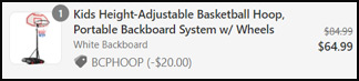 Best Choice Products Kids Height Adjustable Basketball Hoopn Order Summary