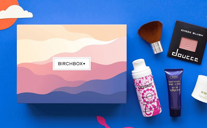 Birchbx next to Beauty Products
