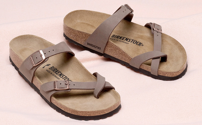 Birkenstock Leather Slide Sandal w Toe Loop Mayari