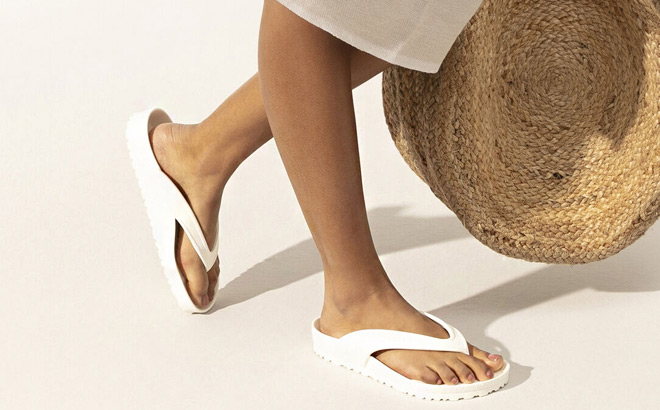 Birkenstock Womens Honolulu Eva Sandals in Whiite Color