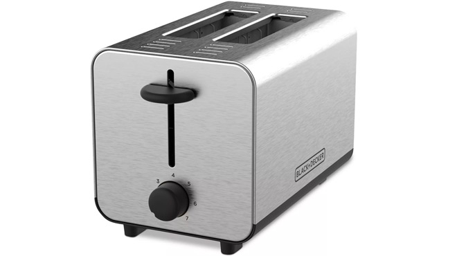 Black Decker 2 Slice Stainless Steel Toaster