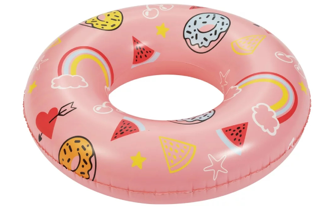Bluescape Pink Sweets Inflatable Swim Tube Pool Float