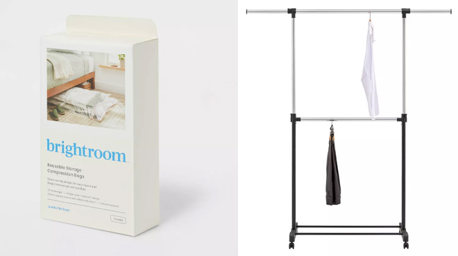 Brightroom Bags and Room Essentials Garment Rack