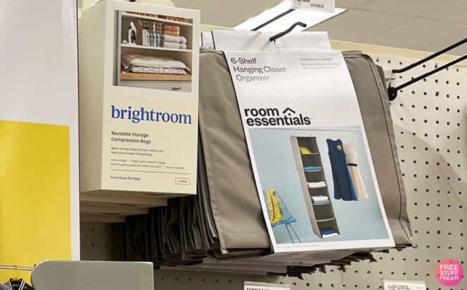 Brightroom Storage Bags and Room Essentials Closet Organizer