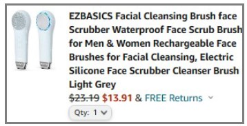 Brush Final Price at Checkout