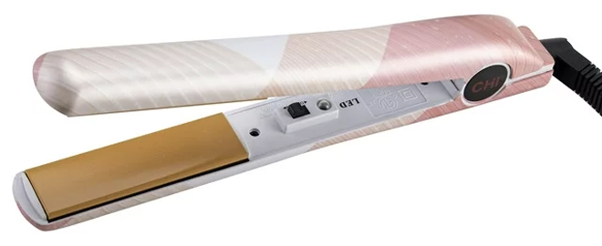 CHI 1 Inch Tourmaline Ceramic Hairstyling Iron in the Color Pink