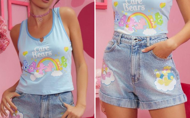 Care Bears Heart Hardware Girls Tank Top and Mom Shorts