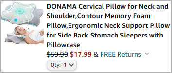 Cervical Pillow at Checkout