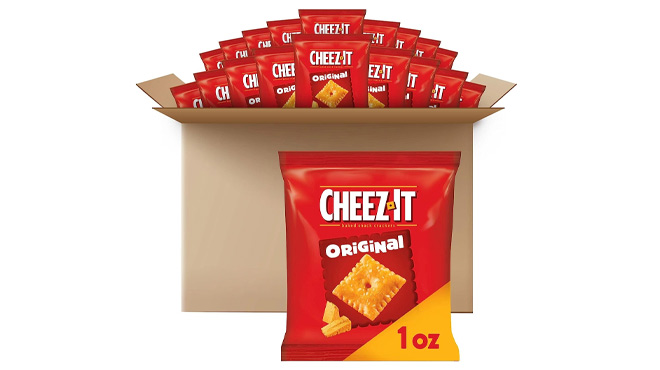 Cheez It Cheese Crackers 40 Pack on White Background