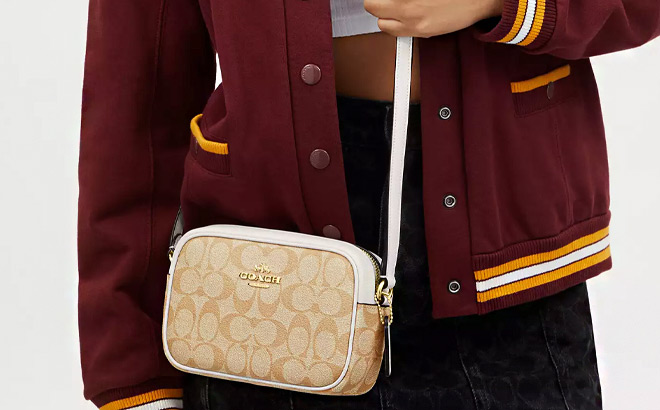 Coach Outlet Mini Jamie Camera Bag In Signature Canvas Coach Outlet Mini Jamie Camera Bag In Signature Canvas