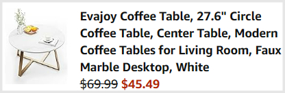 Coffee Table Checkout