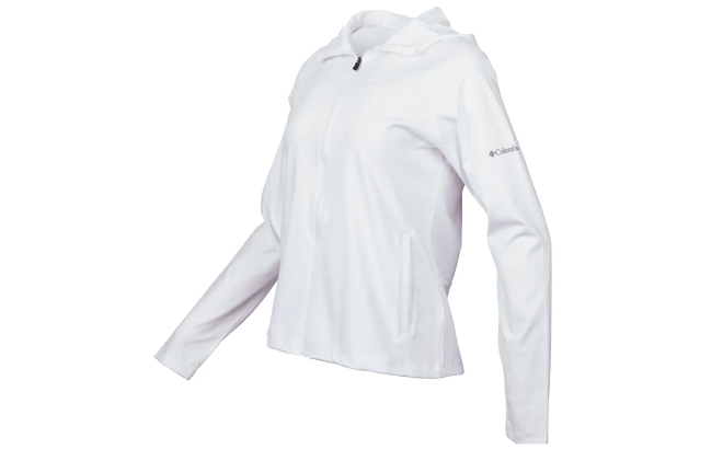 Columbia Womens Half Shot Full Zip Jacket in White Color
