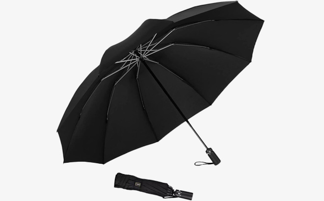 Compact Windproof Travel Umbrella