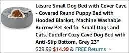 Covered Round Dog Bed Checkout