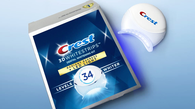 Crest 3D Whitestrips Radiant Express with LED Light 20 Pack 40 Strips