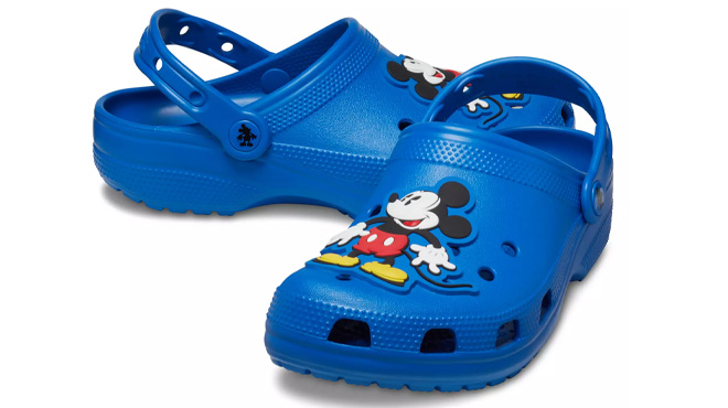 Crocs Mickey Mouse Clogs on White Background