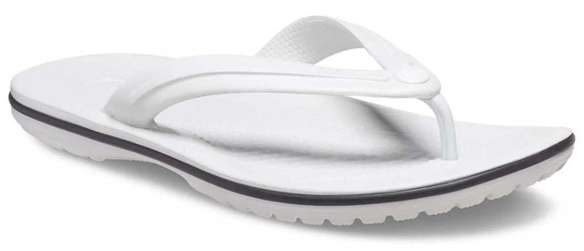 Crocs Unisex Crocband Flip Thong Sandals on White Background Crocs Unisex Crocband Flip Thong Sandals on White Background