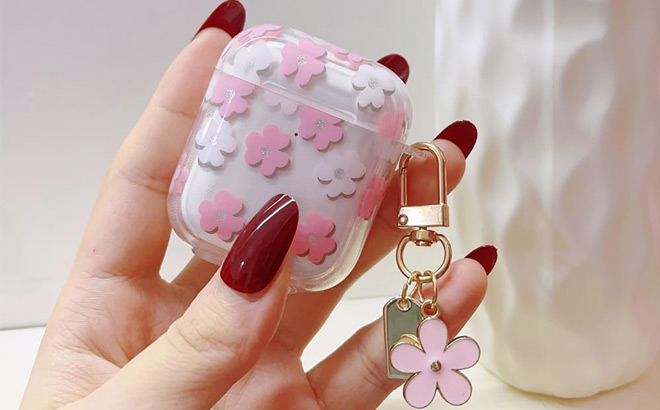 Cute Clear Pink Earphone Cover Case
