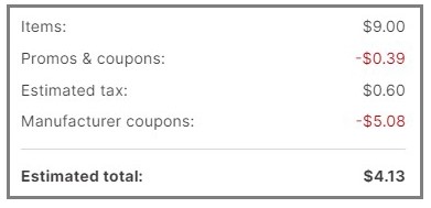 Dawn Dish Soap and Febreeze Products Order Summary