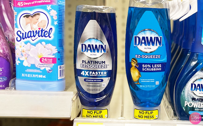 Dawn Platinum EZ Squeeze Dish Soap on Walgreens Store Shelf