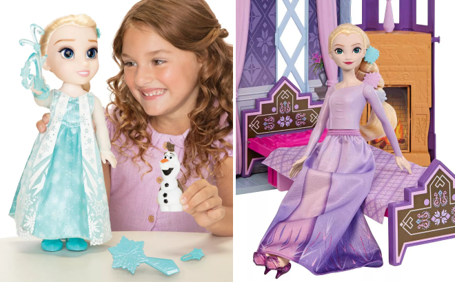 Disney Frozen Classic Elsa Feature Doll Set and Arendelle Castle with Elsa Doll