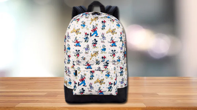 Disney Mickey Mouse and Friends Backpack on a Table Disney Mickey Mouse and Friends Backpack on a Table