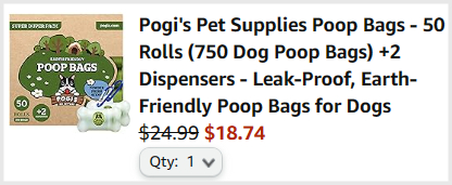 Dog Poop Bags Checkout