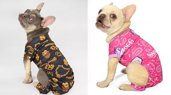 Dogs Wearing Snoop Doggie Doggs Deluxe Dog Pajamas