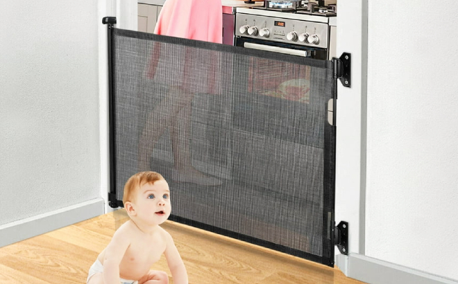 Doulami Retractable Baby Mesh Safety Gate