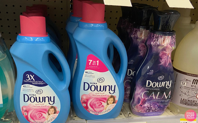 Downy 60 Loads Liquid Detergent on a Shelf