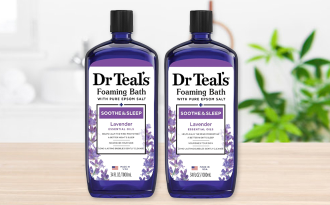 Dr Teals Foaming Bath with Pure Epsom Salt 2 Pack