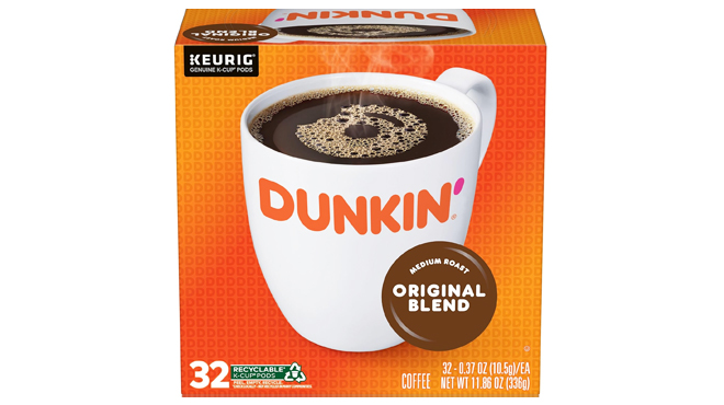 Dunkin Medium Roast Coffee K Cup Pods 32 Count Box